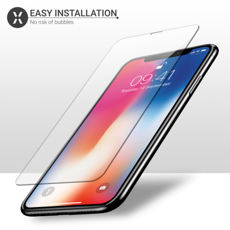 Olixar iPhone X Case Compatible Tempered Glass Screen Protector