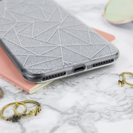 LoveCases Shine Bright Like a Diamond iPhone 8 Plus Skal - Silver