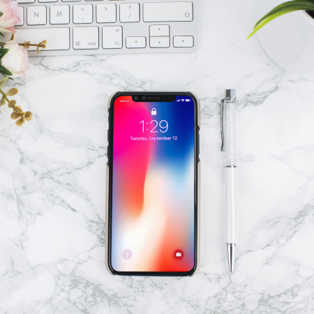 Coque iPhone X LoveCases Luxury Cristal – Or