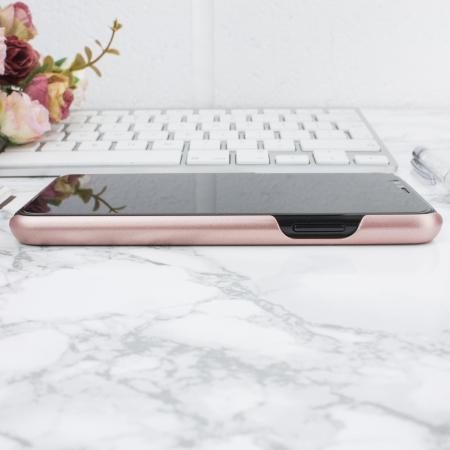 LoveCases Luxuriöse Kristall iPhone X Hülle - Rose Gold