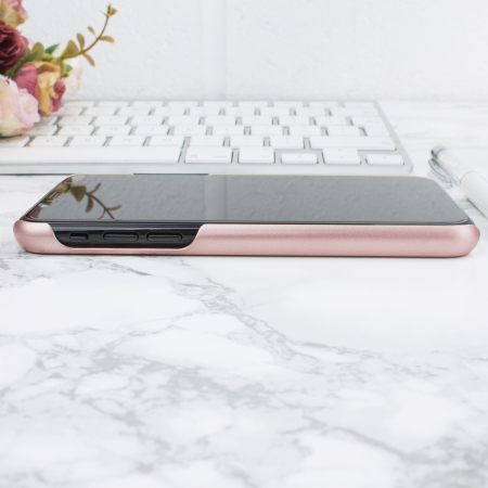 LoveCases Luxuriöse Kristall iPhone X Hülle - Rose Gold