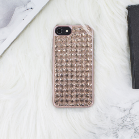 LoveCases Luxury Crystal iPhone 8 / 7 / 6S / 6 Skal - Rosé Guld