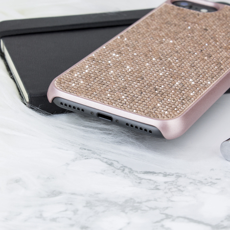 LoveCases Luxury Crystal iPhone 8 / 7 / 6S / 6 Skal - Rosé Guld