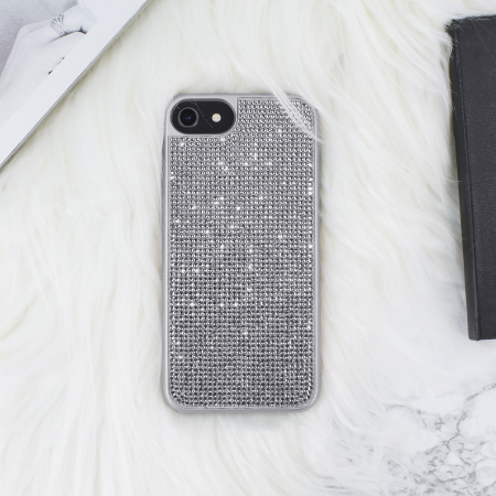 LoveCases Luxury Crystal iPhone 8 / 7 / 6S / 6 Skal - Silver