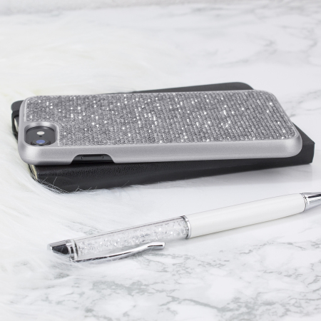 LoveCases Luxus Kristall iPhone 8 / 7 / 6S / 6 Hülle - Silber