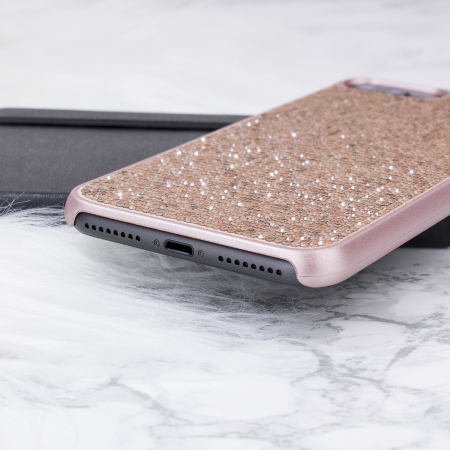 LoveCases Luxuriöse Kristall iPhone 8 Plus / 7 Plus Hülle - Rose Gold