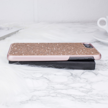 LoveCases Luxury Crystal iPhone 8 Plus / 7 Plus Skal - Rosé Guld