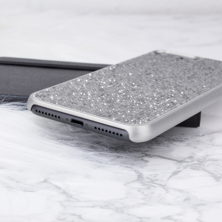 LoveCases Luxury Crystal iPhone 8 Plus / 7 Plus Case - Silver