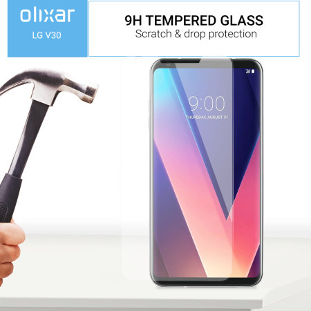 Olixar LG V30 Tempered Glass Skärmskydd