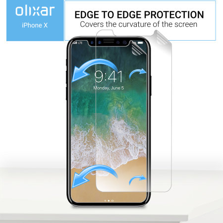 Olixar iPhone X Screen Protector 2-in-1 Pack