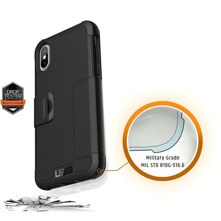 uag metropolis rugged iphone x case - black