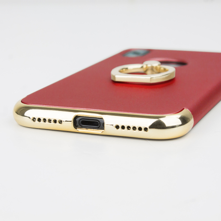 Funda iPhone X Olixar X-Ring - Roja