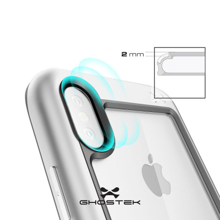 Ghostek Atomic Slim iPhone X Tough Case - Silver