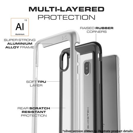 Ghostek Atomic Slim iPhone X Tough Case - Silver