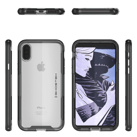 Ghostek Cloak 3 iPhone X Tough Case - Helder / Zwart