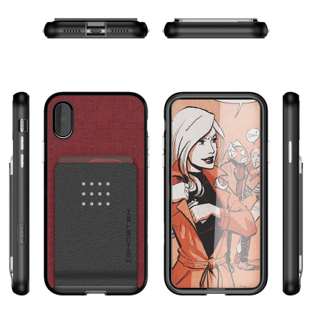 Ghostek Exec Series iPhone X Wallet Case - Red