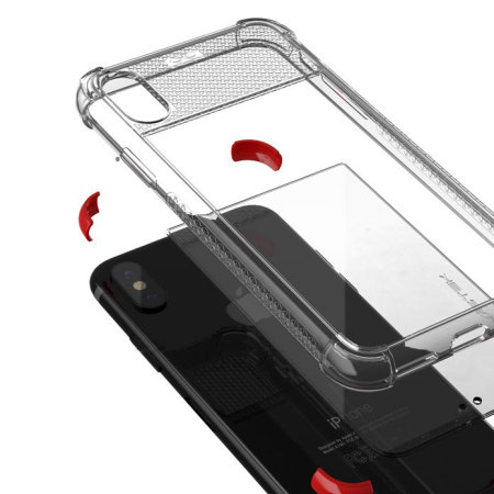 Ghostek Covert 2 iPhone X Bumper Case - Clear / Red