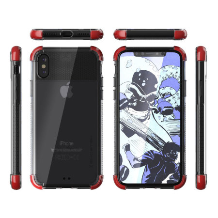 Ghostek Covert 2 iPhone X Bumper Case - Clear / Red