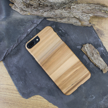Coque iPhone 8 Plus / 7 Plus Man&Wood Bois - Cappuccino