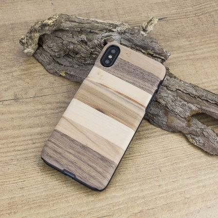 Coque iPhone X Man&Wood Bois - Sabbia