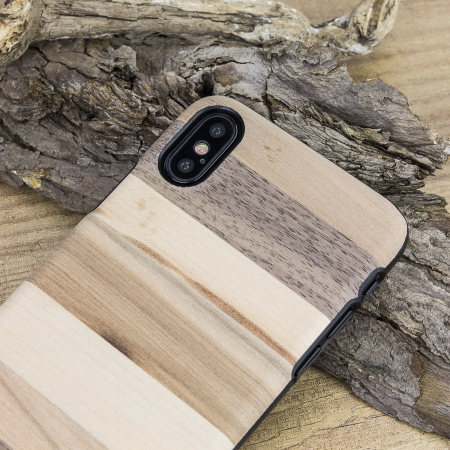 man&wood iphone x wooden case - sabbia