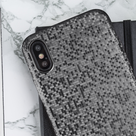 Funda iPhone X LoveCases Check Yo Self - Negro chispeante