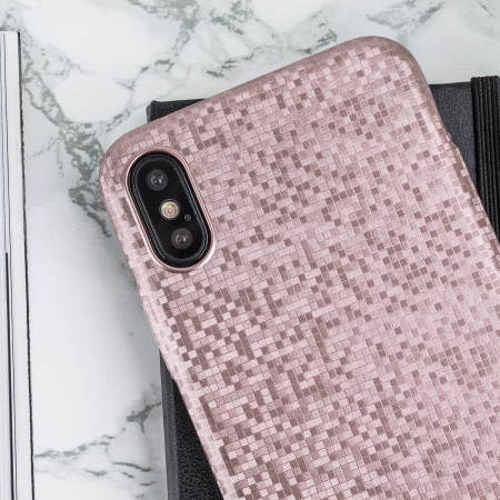 LoveCases Check Yo Self iPhone X Skal - Rosé Guld