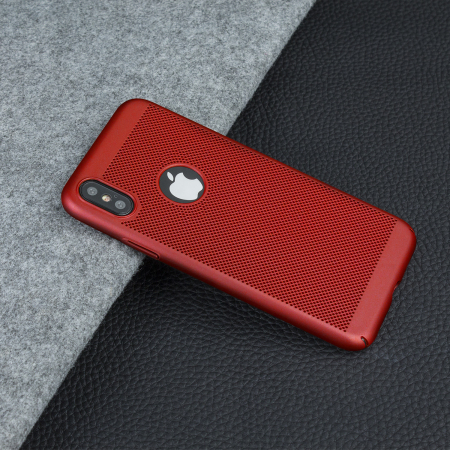 Olixar MeshTex iPhone X Case - Brazen Red