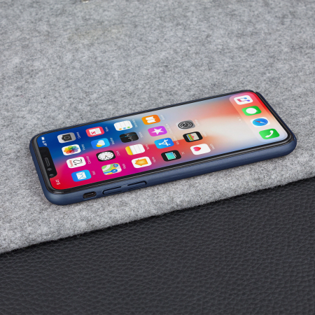 Coque iPhone X Olixar MeshTex – Bleu marine