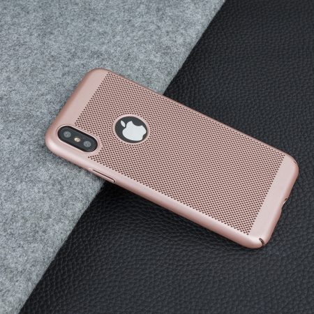 Olixar MeshTex iPhone X Case - Rose Gold