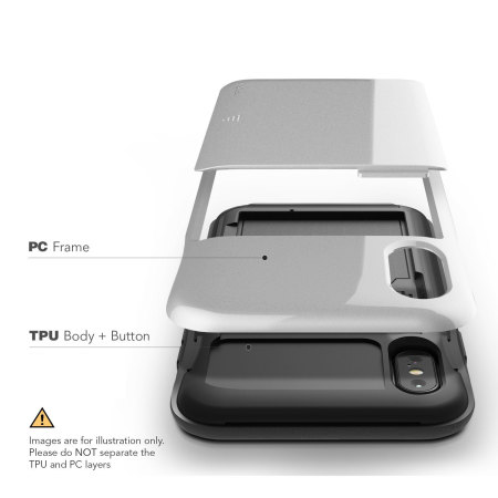 VRS Design Damda Glide iPhone X Case - Silver