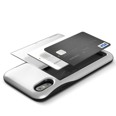 VRS Design Damda Glide iPhone X Hülle in Silber