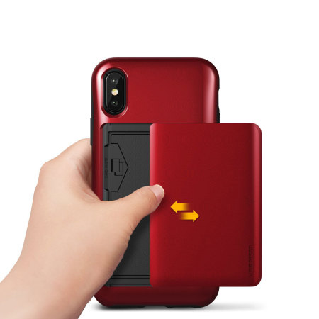 vrs design damda glide iphone x case - red