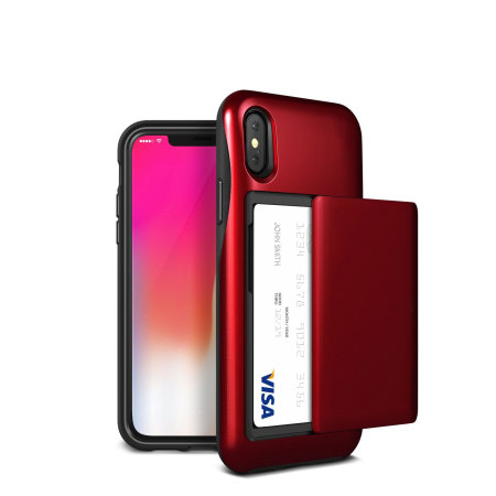 vrs design damda glide iphone x case - red
