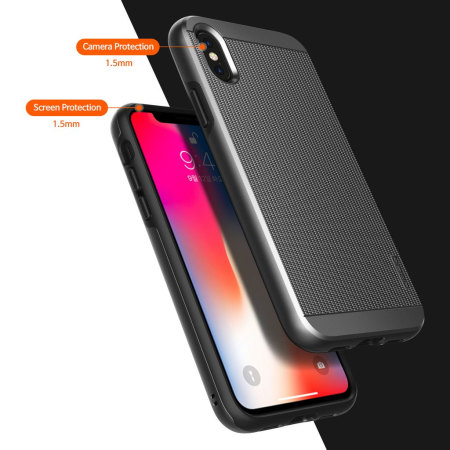 Obliq Slim Meta iPhone X Case - Zwart