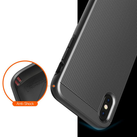 Coque iPhone X Obliq Slim Meta – Noire titane