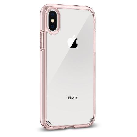 Spigen Ultra Hybrid iPhone X Case - Rose Crystal