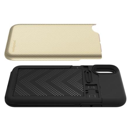 prodigee undercover iphone x card slot case - gold