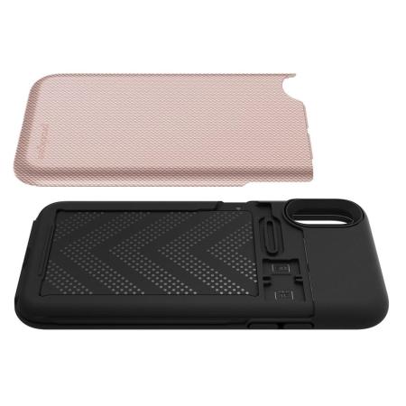 prodigee undercover iphone x card slot case - rose gold