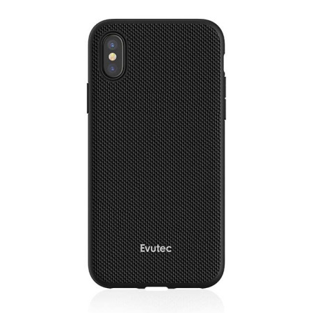 Funda iPhone X Evutec AERGO Ballistic Nylon con soporte coche  - Negra