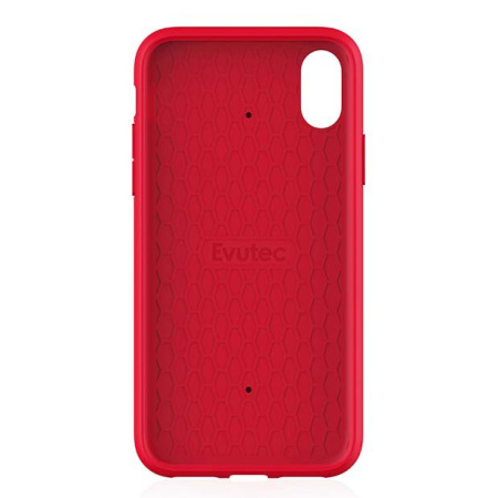 Coque iPhone X Evutec AERGO Ballistic Nylon avec support - Rouge