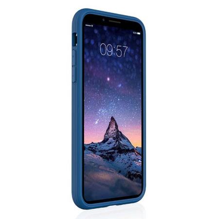 Funda iPhone X Evutec AERGO Ballistic Nylon con soporte coche  - Azul