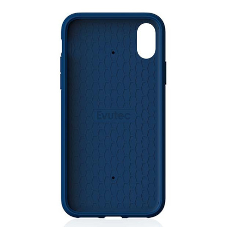 Funda iPhone X Evutec AERGO Ballistic Nylon con soporte coche  - Azul