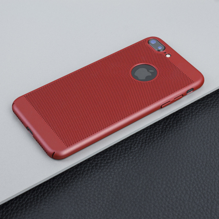olixar meshtex iphone 7 plus case - brazen red