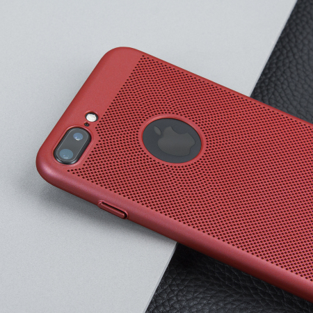 olixar meshtex iphone 7 plus case - brazen red
