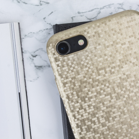 LoveCases Check Yo Self iPhone 8 / 7 Case - Shimmering Gold