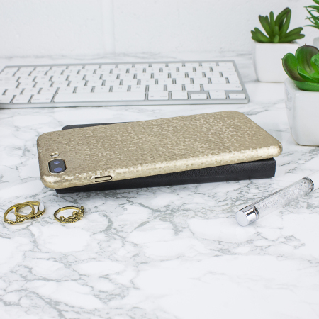 lovecases check yo self iphone 8 plus / 7 plus case - shimmering gold