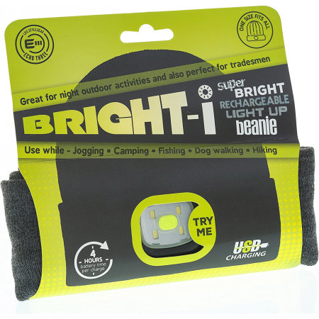 Echo Three Bright i-Beanie Hat with Rechargeable LED Headlamp Light