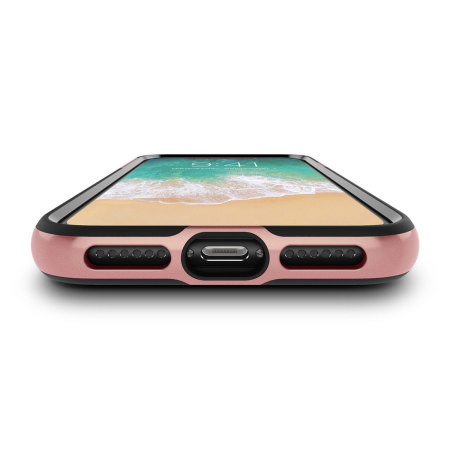 patchworks level silhouette iphone x bumper case - rose gold