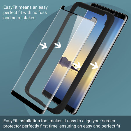 Olixar Galaxy Note 8 EasyFit Case Compatible Skärmskydd - Tvåpack